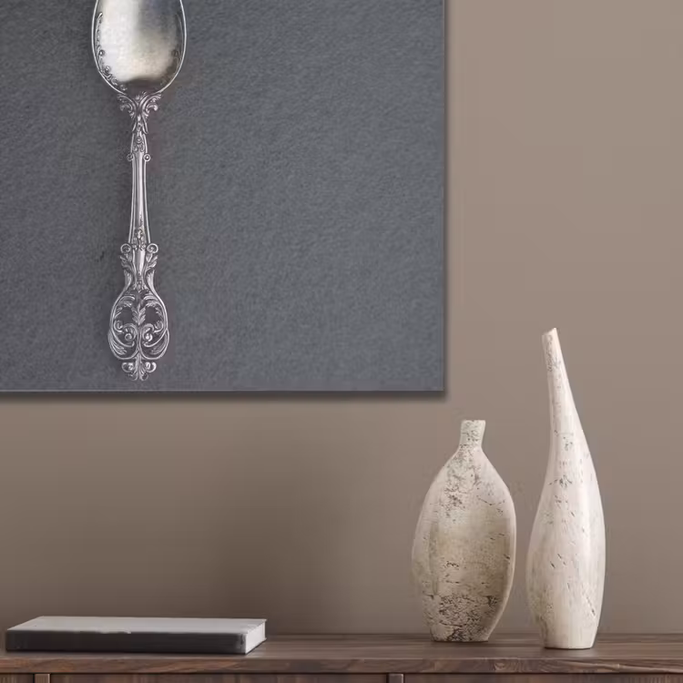 Lepel - Zilver - Metaal PET vilt klein -sfeer6_closeup