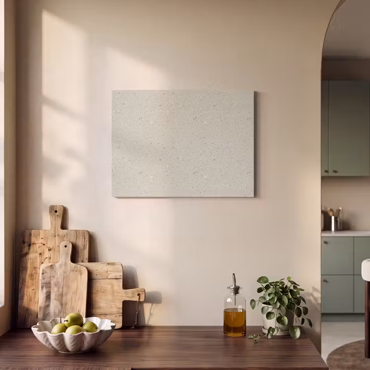 Lichtbeige - Terrazzo - Grijs PET vilt klein 837 -sfeer2
