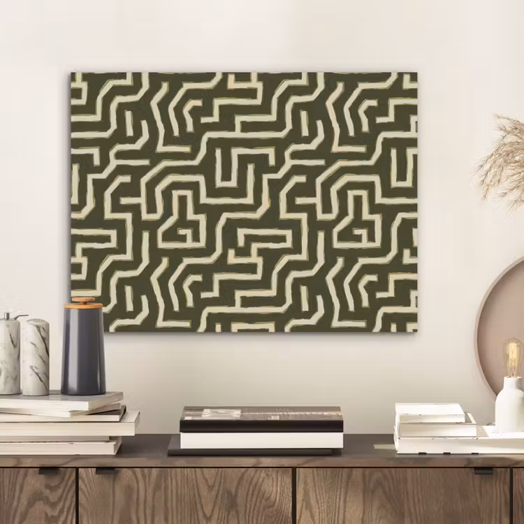Lijnen - Abstract - Groen PET vilt klein 837 -sfeer1