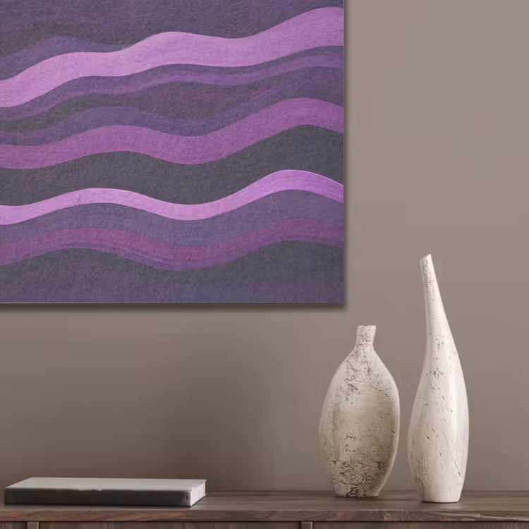Lijnen - Golven - Paars - Abstract PET vilt klein -sfeer6_closeup