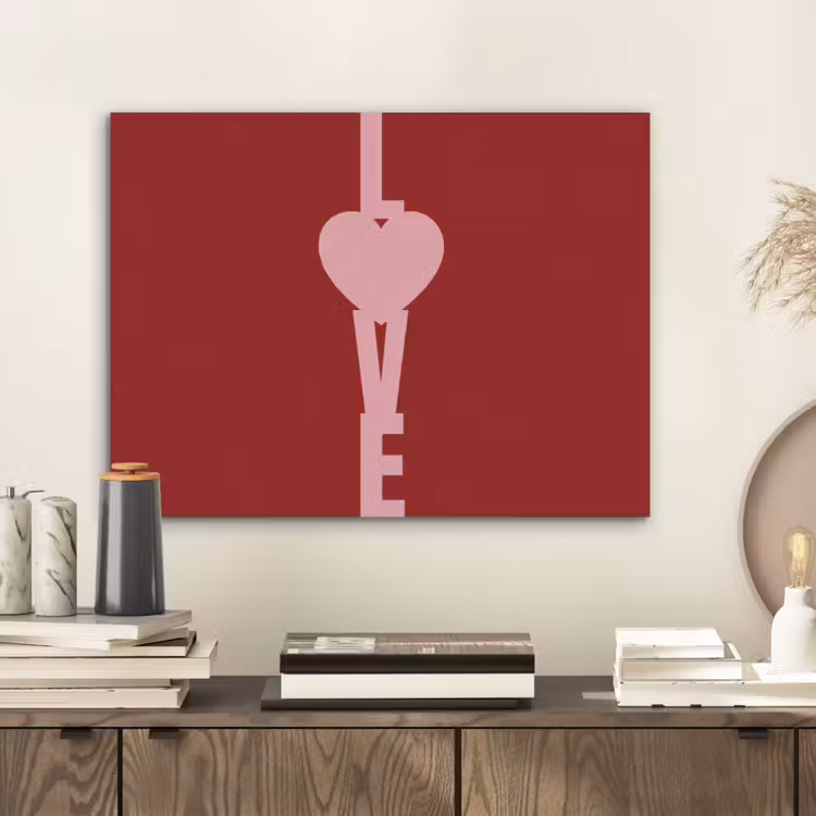 Love - Hart - Rood PET vilt klein -sfeer1