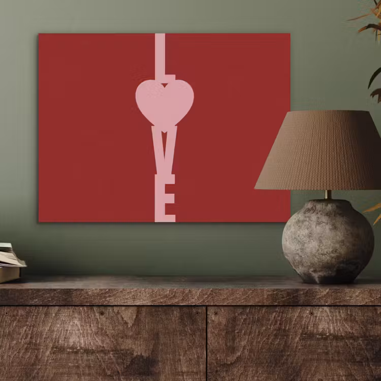 Love - Hart - Rood PET vilt klein -sfeer2