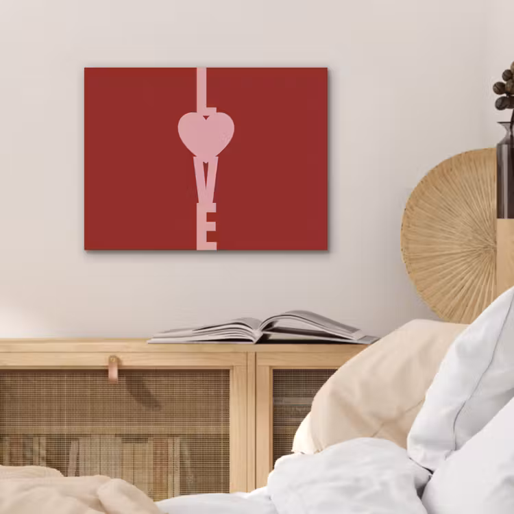 Love - Hart - Rood PET vilt klein -sfeer3