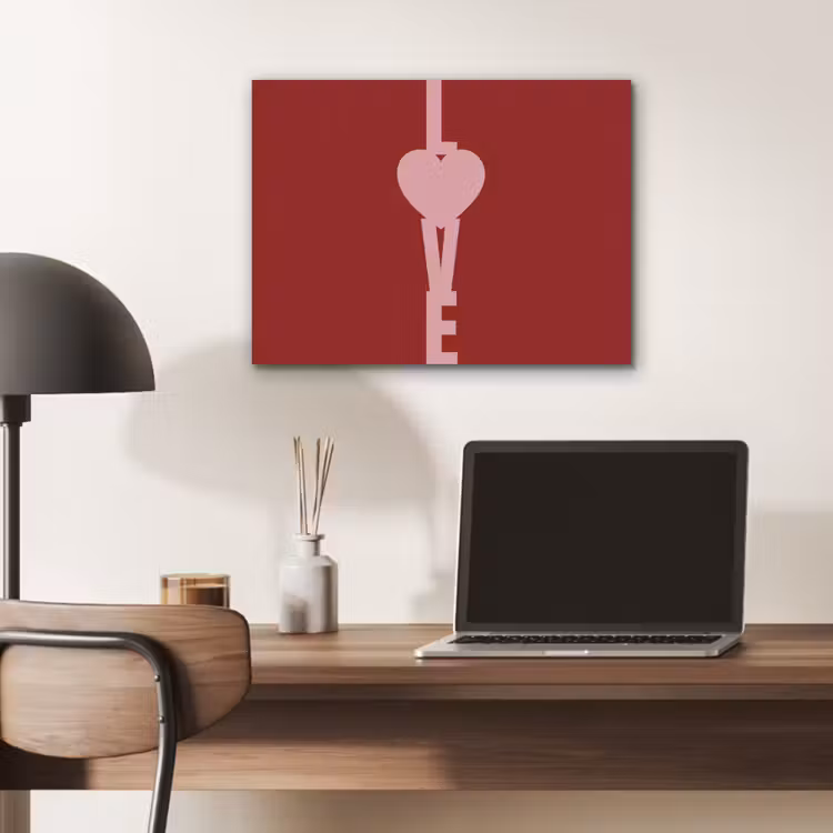Love - Hart - Rood PET vilt klein -sfeer5
