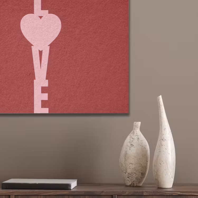 Love - Hart - Rood PET vilt klein -sfeer6_closeup