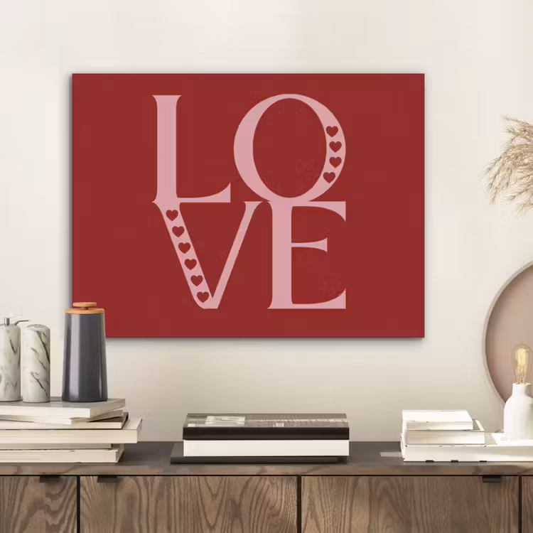 Love - Rood - Hatjes PET vilt klein -sfeer1