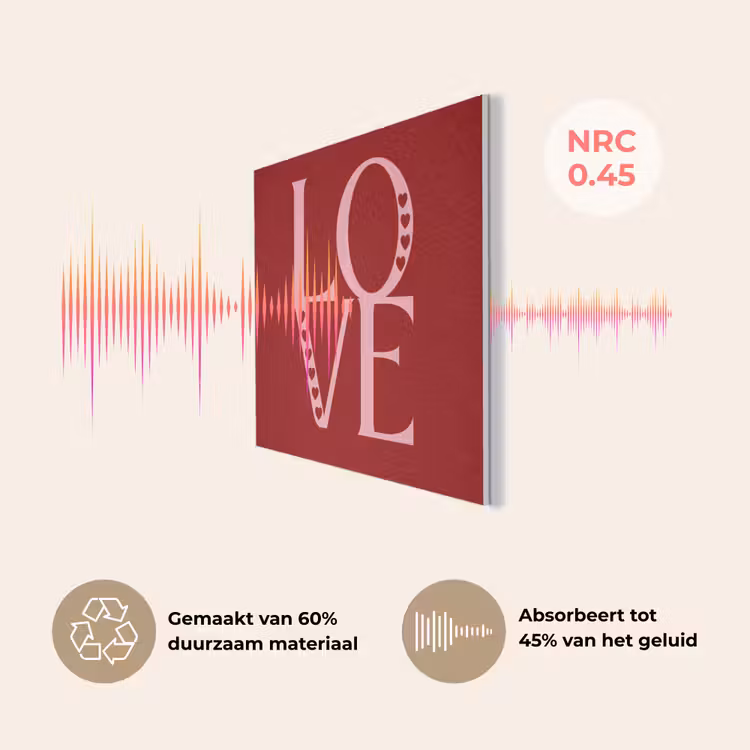 Love - Rood - Hatjes PET vilt klein -USP_NL