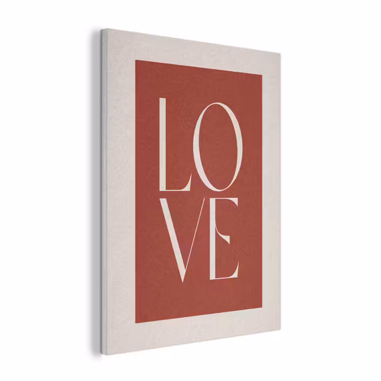 Love - Rood - Minimalistisch PET vilt klein -3d