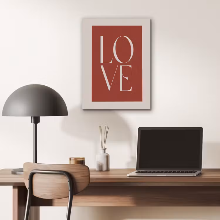 Love - Rood - Minimalistisch PET vilt klein -sfeer5