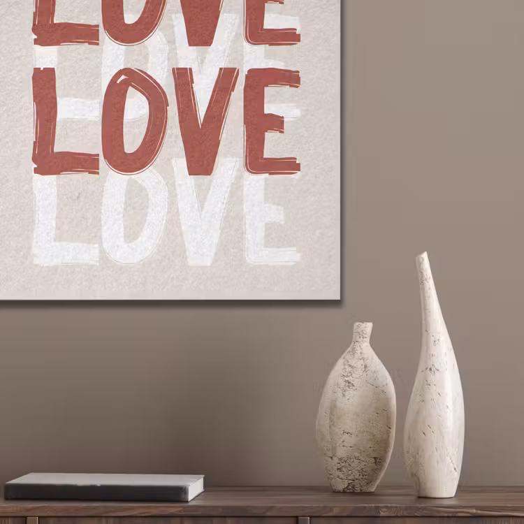 Love - Rood - Tekst PET vilt klein -sfeer6_closeup