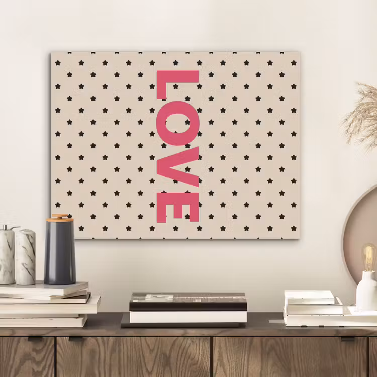 Love - Stippen - Roze PET vilt klein -sfeer1