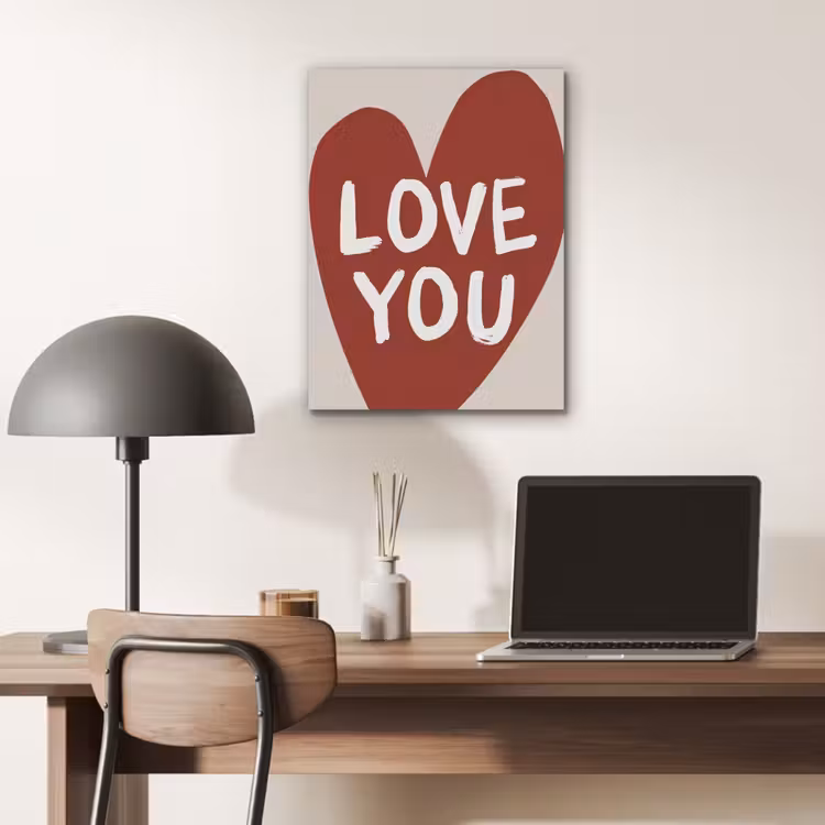 Loveyou - Hart - Rood PET vilt klein -sfeer5
