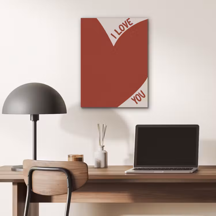 Loveyou - Rood - Hart PET vilt klein -sfeer5