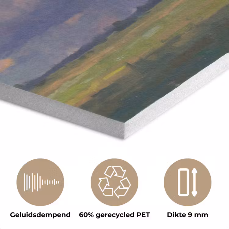 Lucht - Wolken - Landschap - Modern - Oranje PET vilt klein -closeup_NL