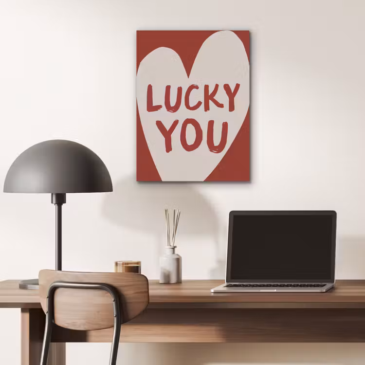 Lucky - Hart - Rood PET vilt klein -sfeer5