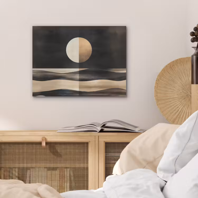 Maan - Cirkel - Goud PET vilt klein -sfeer3