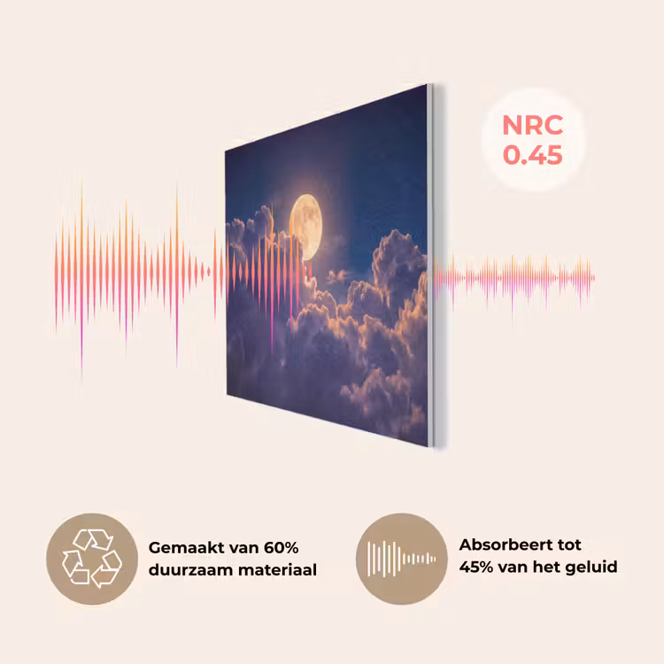 Maan - Wolken - Nacht - Oranje PET vilt klein -USP_NL