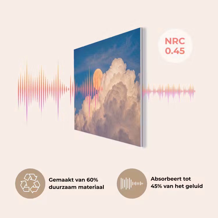 Maan - Wolken - Natuur - Oranje PET vilt klein -USP_NL