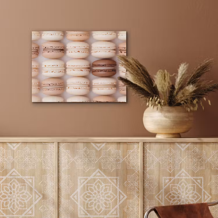 Macarons - Beige - Bruin PET vilt klein -sfeer4