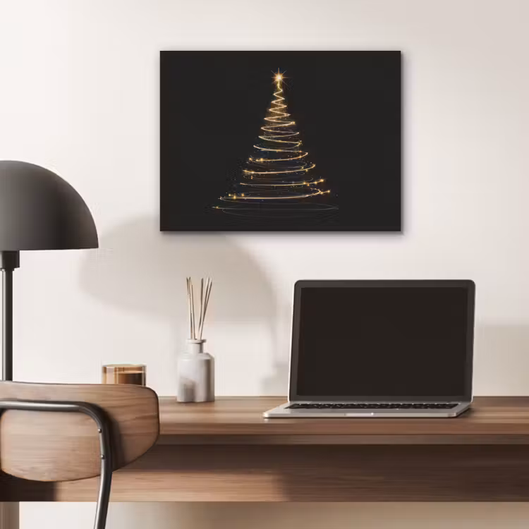 Magisch - Kerstboom - Lichtspiralen - Zwart PET vilt klein -sfeer5
