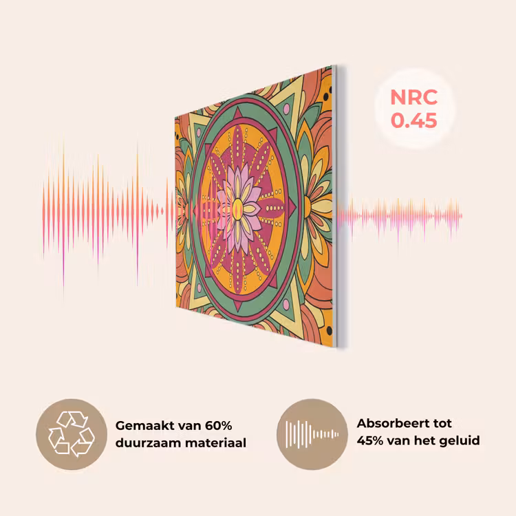 Mandala - Bloemen - Abstract - Kleurrijk PET vilt klein -USP_NL