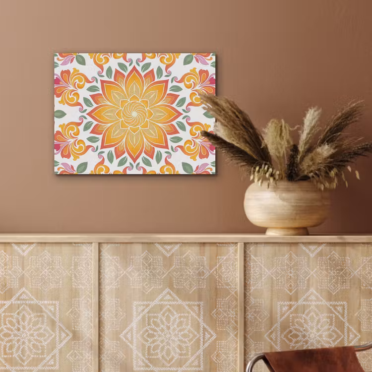 Mandala - Bloemen - Decoratie - Kleurrijk - Abstract PET vilt klein -sfeer4