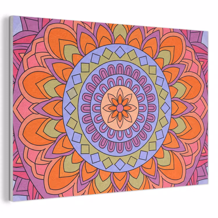 Mandala - Cirkel - Abstract - Kleurrijk - Patroon PET vilt klein -3d