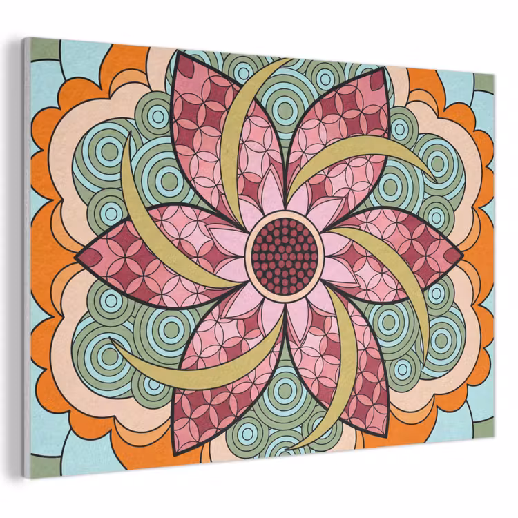 Mandala - Geometrisch - Kunst - Decoratief - Kleurrijk PET vilt klein -3d