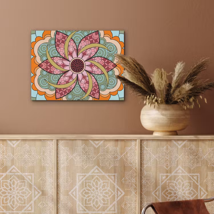 Mandala - Geometrisch - Kunst - Decoratief - Kleurrijk PET vilt klein -sfeer4