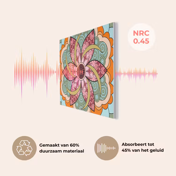 Mandala - Geometrisch - Kunst - Decoratief - Kleurrijk PET vilt klein -USP_NL