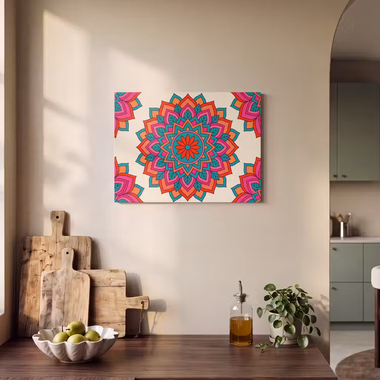 Mandala - Patroon - Abstract - Kleurrijk - Modern PET vilt klein -sfeer2
