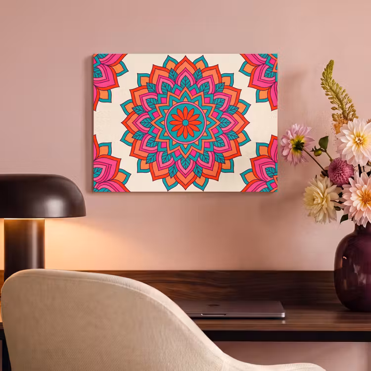 Mandala - Patroon - Abstract - Kleurrijk - Modern PET vilt klein -sfeer3