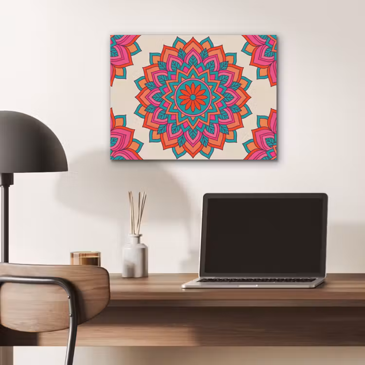 Mandala - Patroon - Abstract - Kleurrijk - Modern PET vilt klein -sfeer5