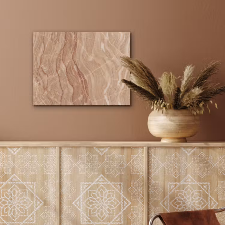 Marmer - Ader - Natuur - Abstract - Beige PET vilt klein -sfeer4