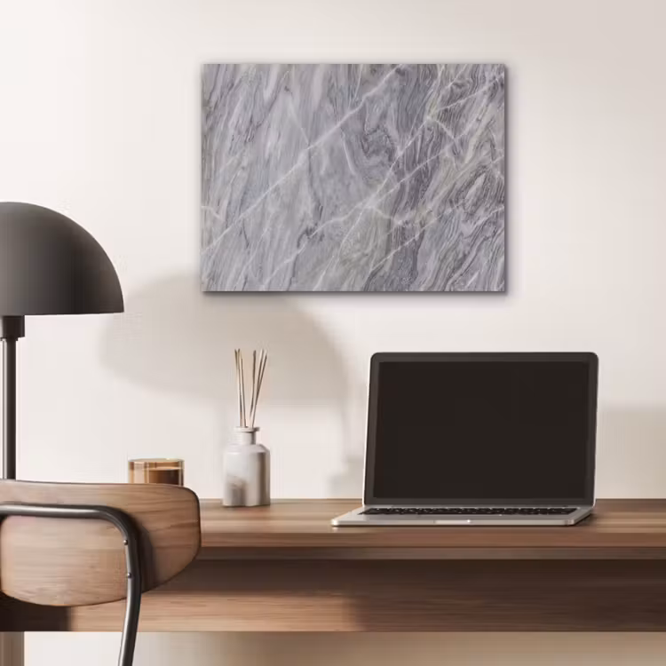 Marmer - Ader - Patroon - Abstract - Grijs PET vilt klein -sfeer5