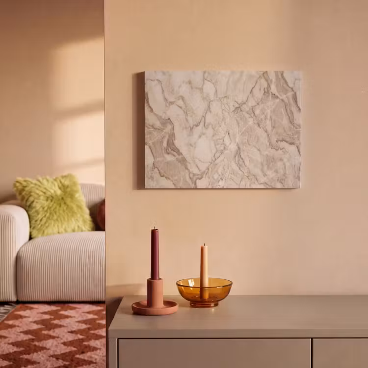 Marmer - Aderen - Textuur - Beige - Modern PET vilt klein -sfeer1