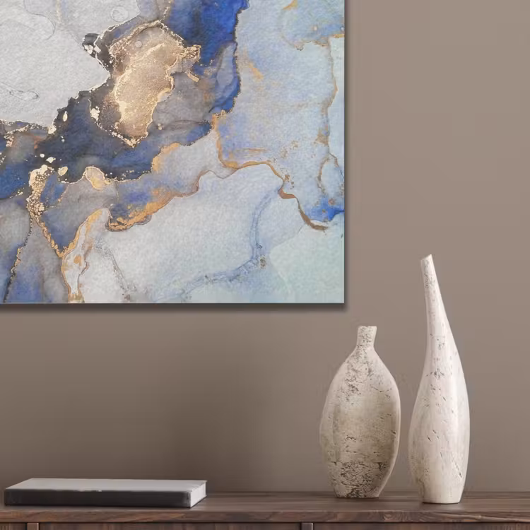 Marmer - Blauw - Goud PET vilt klein -sfeer6_closeup