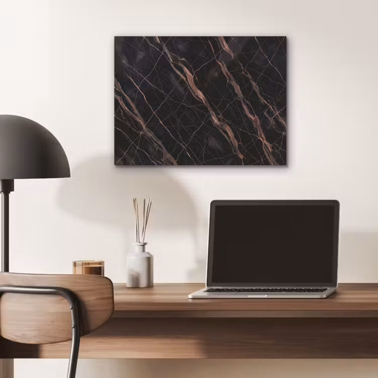 Marmer - Goud - Patroon - Luxe - Zwart PET vilt klein -sfeer5