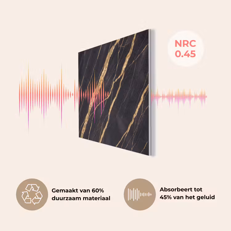 Marmer - Goud - Textuur - Abstract - Zwart PET vilt klein -USP_NL