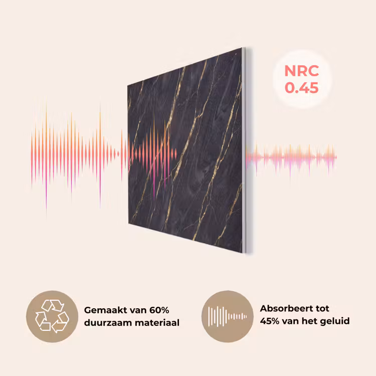 Marmer - Gouden aders - Abstract - Zwart PET vilt klein -USP_NL