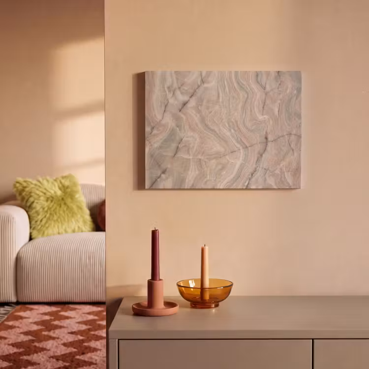 Marmer - Patroon - Abstract - Beige - Groen PET vilt klein -sfeer1