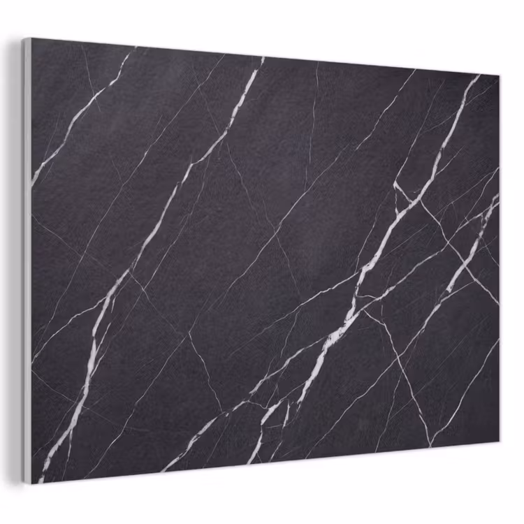 Marmer - Patroon - Abstract - Modern - Zwart PET vilt klein -3d