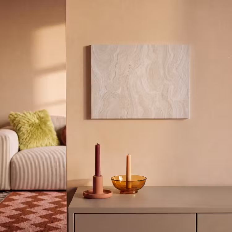 Marmer - Patroon - Beige - Steen - Abstract PET vilt klein -sfeer1