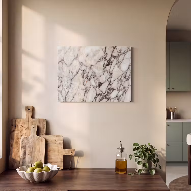 Marmer - Textuur - Abstract - Wit - Bruin PET vilt klein -sfeer2
