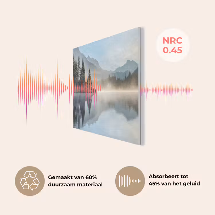 Meer - Mist - Bergen - Landschap PET vilt middel -USP_NL