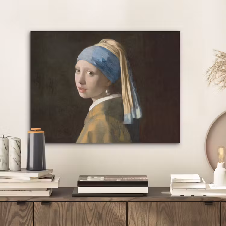 Meisje met de parel - Schilderij - Oude meesters - Vermeer PET vilt klein -sfeer1