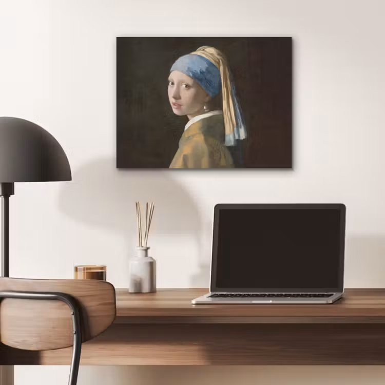 Meisje met de parel - Schilderij - Oude meesters - Vermeer PET vilt klein -sfeer5