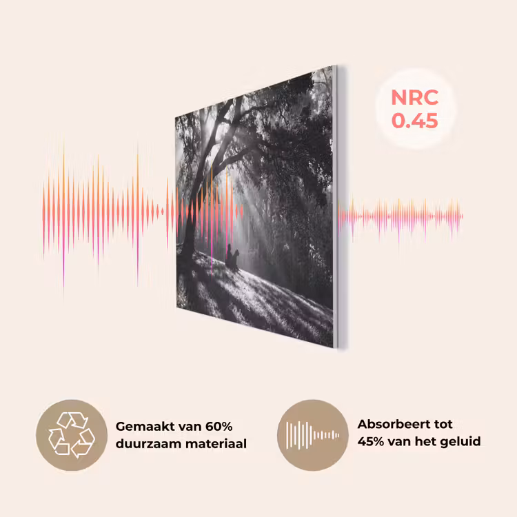 Mens - Hond - Natuur - Zwart-wit - Silhouet PET vilt klein -USP_NL