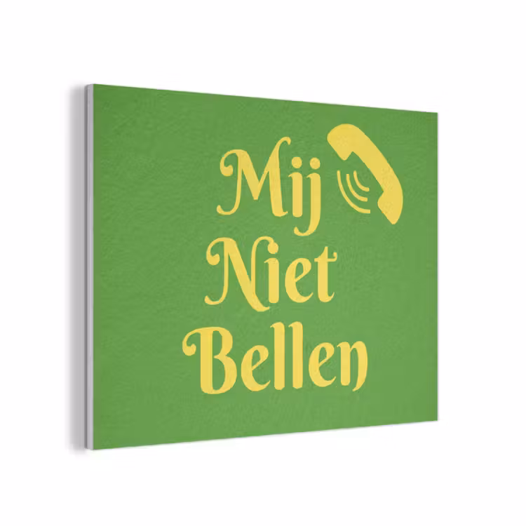 Mij niet bellen - Telefoon - Groen PET vilt klein -3d
