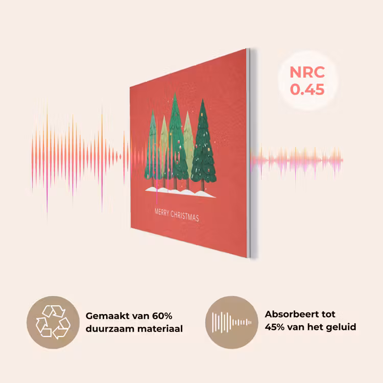 Minimalistisch - Kerstbomen - Rood - Sneeuw PET vilt klein -USP_NL